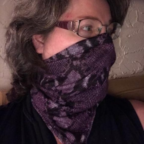 Purple Snakeskin knit Motorcycle NeckGaiter DuRag main image 4